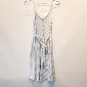 Caution to the Wind Blue & White Sundress Spaghetti Strap Juniors Size S